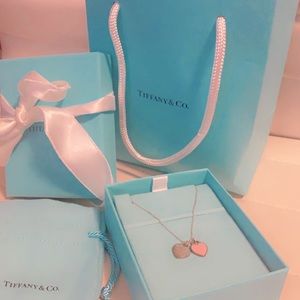 Tiffany & Co double 925 chain mini heart pendant